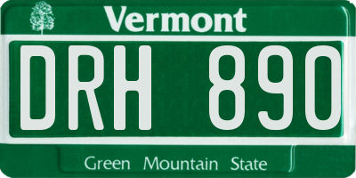 VT license plate DRH890