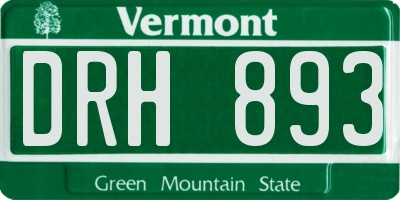 VT license plate DRH893