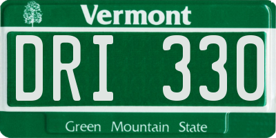 VT license plate DRI330