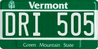 VT license plate DRI505