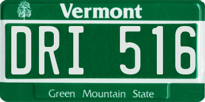 VT license plate DRI516