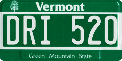 VT license plate DRI520