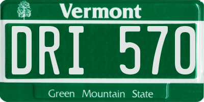 VT license plate DRI570
