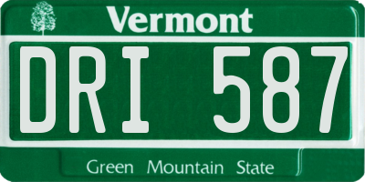 VT license plate DRI587