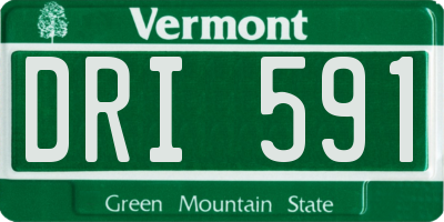 VT license plate DRI591