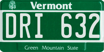 VT license plate DRI632