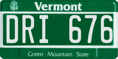 VT license plate DRI676
