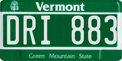 VT license plate DRI883