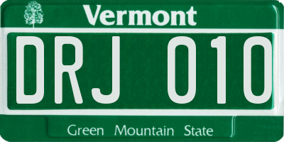 VT license plate DRJ010