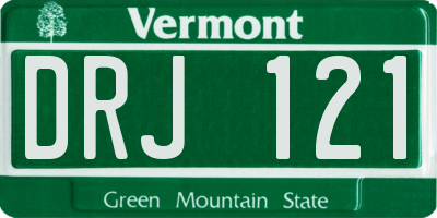 VT license plate DRJ121