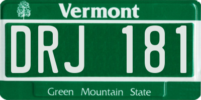VT license plate DRJ181