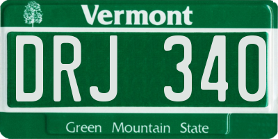 VT license plate DRJ340