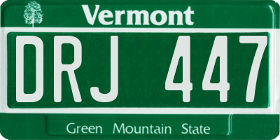 VT license plate DRJ447