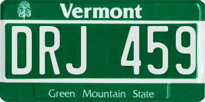 VT license plate DRJ459
