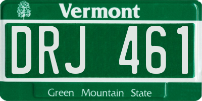 VT license plate DRJ461