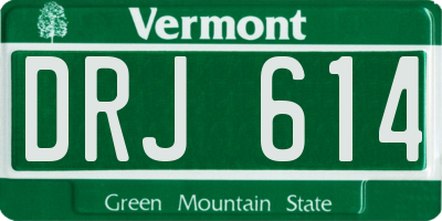 VT license plate DRJ614
