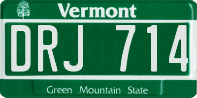 VT license plate DRJ714