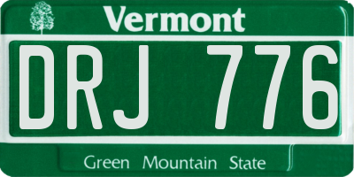 VT license plate DRJ776