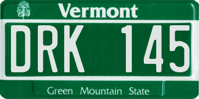 VT license plate DRK145