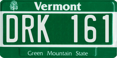VT license plate DRK161