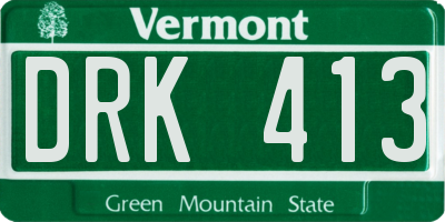 VT license plate DRK413