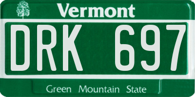 VT license plate DRK697