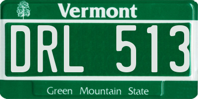 VT license plate DRL513