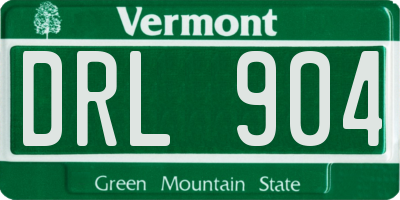 VT license plate DRL904