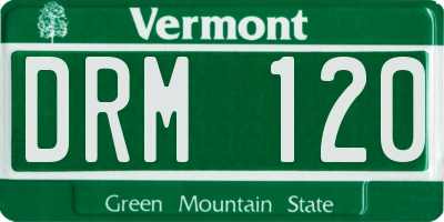VT license plate DRM120