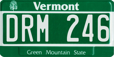 VT license plate DRM246
