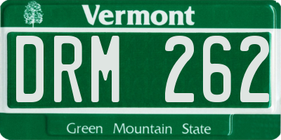 VT license plate DRM262