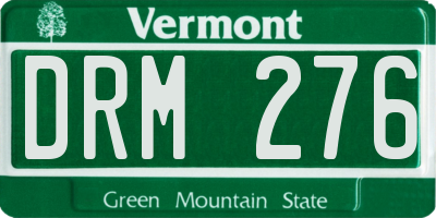 VT license plate DRM276