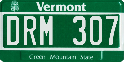 VT license plate DRM307