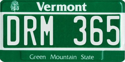 VT license plate DRM365