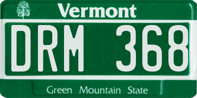 VT license plate DRM368