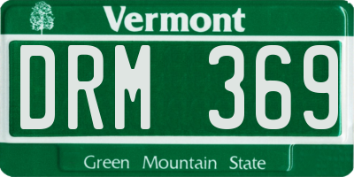 VT license plate DRM369