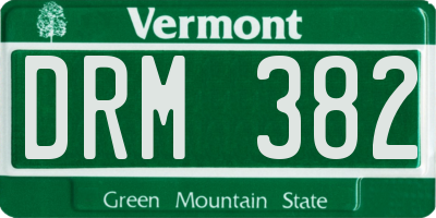 VT license plate DRM382