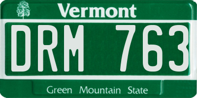 VT license plate DRM763