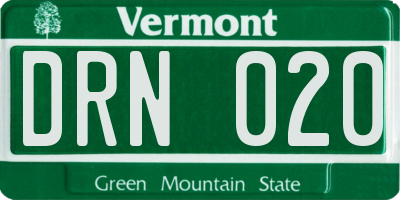 VT license plate DRN020