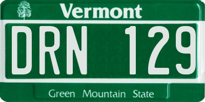 VT license plate DRN129