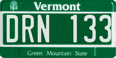 VT license plate DRN133