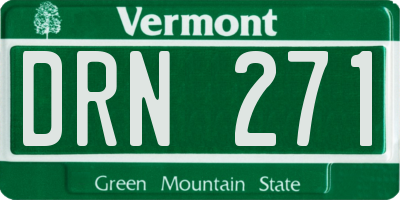 VT license plate DRN271