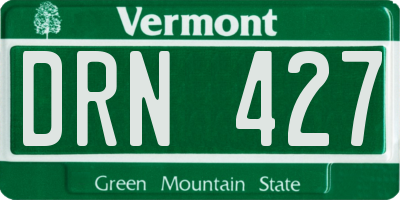 VT license plate DRN427