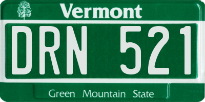 VT license plate DRN521