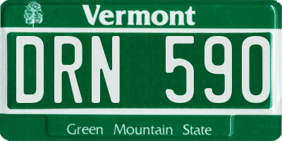 VT license plate DRN590