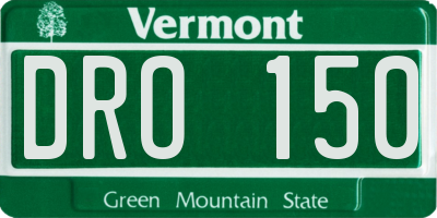 VT license plate DRO150