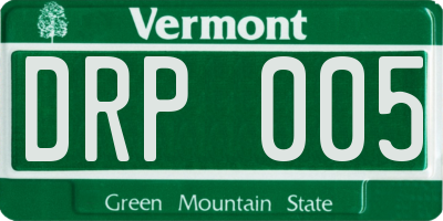 VT license plate DRP005