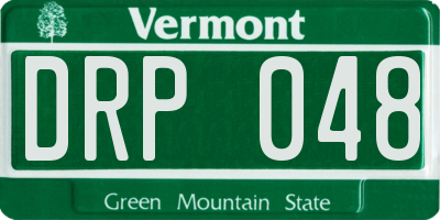 VT license plate DRP048