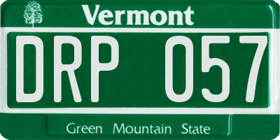 VT license plate DRP057