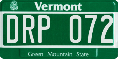 VT license plate DRP072